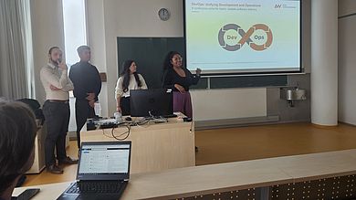 Zum Abschluss präsentierten die deutschen und tschechischen Studierenden gemeinsam ihre Arbeiten