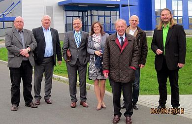 Von links nach rechts: Ing. Roman Čermák, Ph.D. (Prodekan Fakultät Maschinenbau/UWB), Hr. Schönhammer (Akademie), Prof. Dr. Andreas P. Weiß (Internationialisierungs-Beauftragter Fakultät MB/UT der OTH Amberg-Weiden), Mgr. Šárka Kuthanová (Fakult