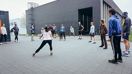 Auch eine gemeinsame Laufrunde war Teil der Veranstaltung