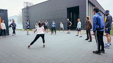 Auch eine gemeinsame Laufrunde war Teil der Veranstaltung