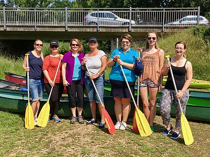 Die Kanu-Gruppe vor dem Start...