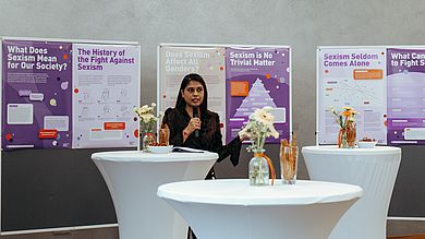 Studierende des Green Office stellten die Plakate vor
