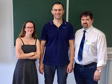 Marian Mure, Dr. Oleh Levchenko und Prof. Dr. Peter Wiebe