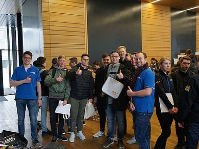 Das Running Snail Team informierte die BesucherInnen an der OTH in Weiden.