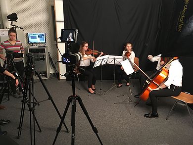 Produktion im Studio