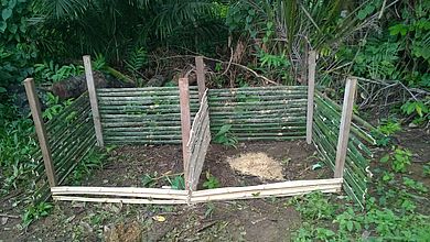 Der Komposthaufen ist fertig