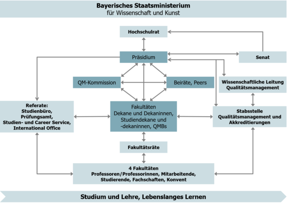 Organizational chart quality management OTH Amberg-Weiden