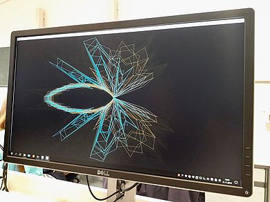 So sieht Musik aus: die Audiovisualisierung einer Teilnehmerin So sieht Musik aus: die Audiovisualisierung einer Teilnehmerin