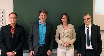 Beide studierten an der HAW Patentingenieurwesen. Begleitet wurden sie vom Studenten Michael Beyer, Studiengang Patentingenieurwesen, der aktuell sein Praxissemester in der IP Management Abteilung bei Gerresheimer ableistet.