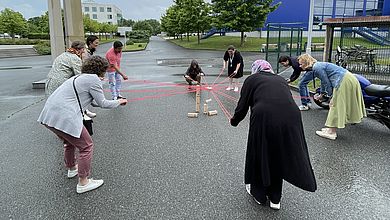 Auch gemeinsame Team-Aufgaben waren Teil der Czech-German Staff Week 2025