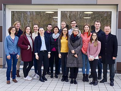 Begrüßung der tschechischen Studierenden am Campus in Weiden