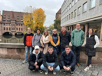 Gemeinsam besichtigten sie die Hochschule und Altstadt von Amberg