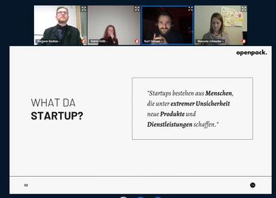 Screenshot der Referierenden bei einem der Online-Vorträge