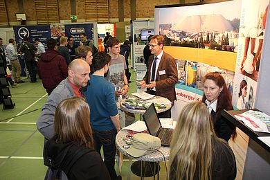 Andrang am Messestand