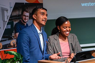 Lydia Muriuki und Meghraj Kasalkar