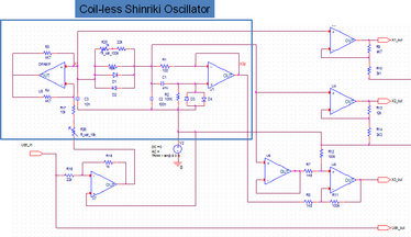 Schematic of modified Shinriki Oscillator including I/O buffering