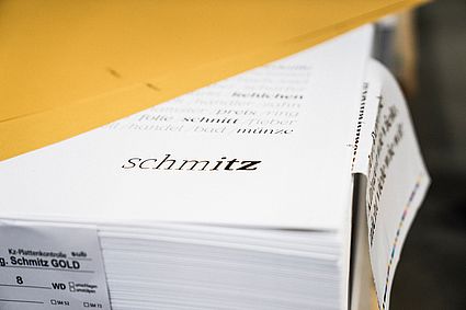 Magazinseite aus der Druckerei