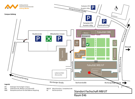 Lageplan Fachschaft MBUT