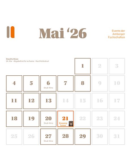 Mai SemesterÜbersicht