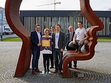 Prof. Dr. Marco Nirschl, Handels- und Dienstleistungsmanagement; Prof. Dr. Christiane Hellbach, Vizepräsidentin; Prof. Dr. Alfred Höß, Vizepräsident; Tobias Walbert, meetDIGITALS; Dr. Wolfgang Weber, Leitung Grundsatzangelegenheiten und Hochschulentwi