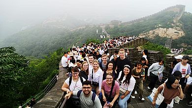 Grupppenbild auf der chinesischen Mauer