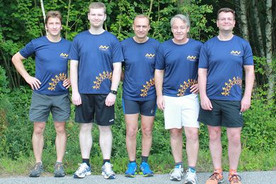Das Lauf-Team der OTH Amberg-Weiden 2014 von links: Gerd Mandel, Stephan Söllner, Michael Bauernfeind, Josef Roth, Alexander Seidl