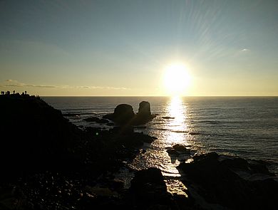 Sonnenuntergang am Strand in Pichilemu