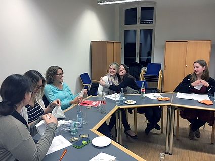 Die professional steps-Teilnehmerinnen beim Workshop "Bei Kräften bleiben"