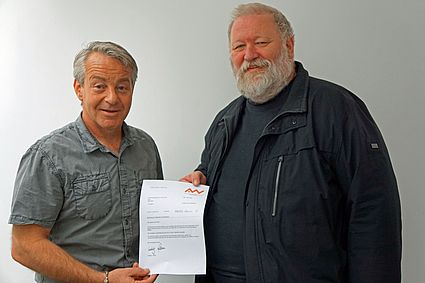 Der neue Vizekanzler Josef Roth mit Ludwig von Stern, Kanzler der OTH Amberg-Weiden