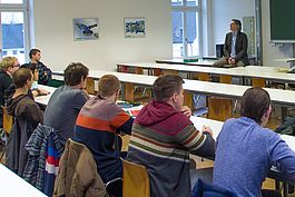 Studierende beim Gastvortrag von Axel Dransfeld