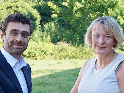 Prof. Dr. Christoph Lindenberger mit Präsidentin Prof. Dr. Andrea Klug