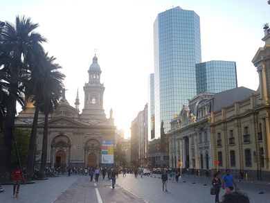 Straße in Santiago