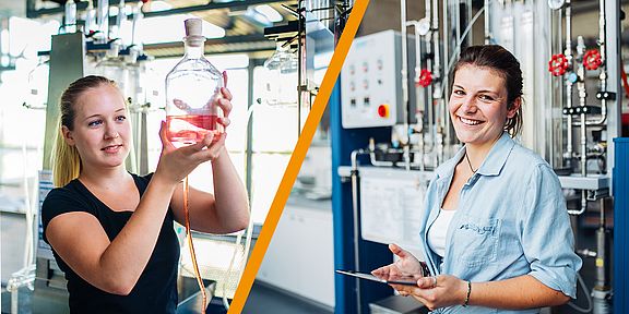 Students in the process engineering laboratory