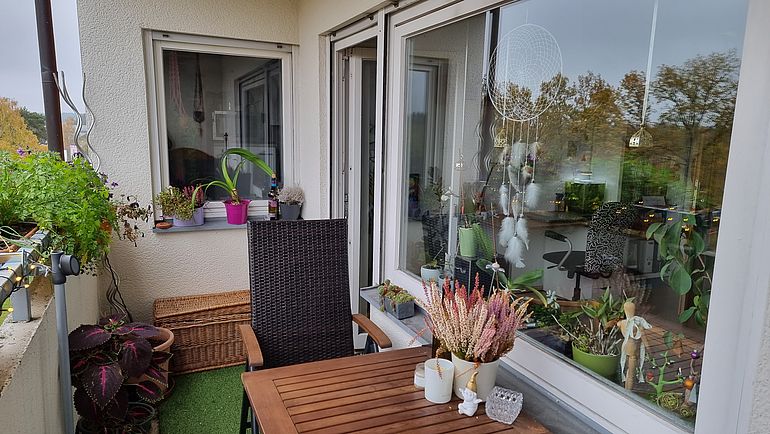 Balkon mit Blick nach Süden