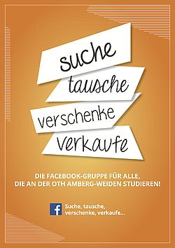 Werbung für die Facebookgruppe "Suche, tausche, verschenke, verkaufe..."