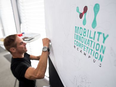 Visuelle Begleitung der Abschlusspräsentation durch Guido Schlaich