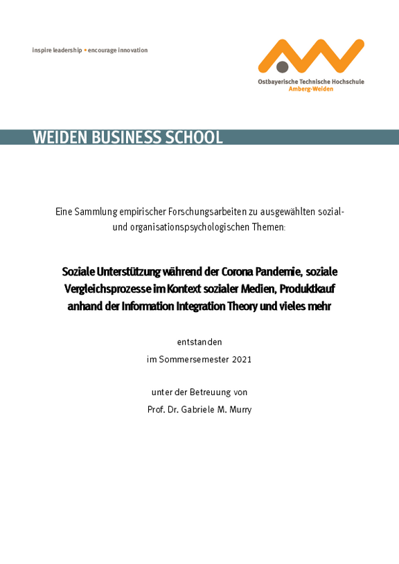 Sammlung empirischer Forschungsarbeiten zu ausgewählten sozial- und organisationspsychologischen Themen (Feb 2022)