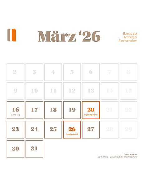 März SemesterÜbersicht