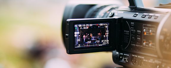 Blick auf’s Display einer Kamera