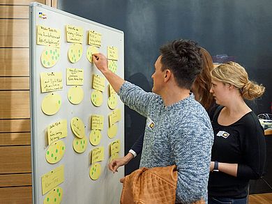 Die Teilnehmerinnen und Teilnehmer vergaben Punkte für die interessantesten Ideen.