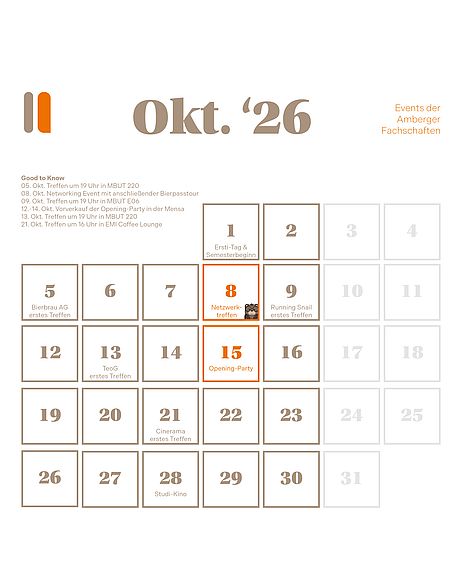 Oktober Übersicht