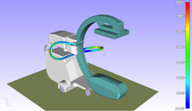 Simulation eines Röntgengerätes in C-Bogenausführung