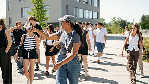 Bei den Campusführungen erkundeten die Teilnehmenden die gesamte Hochschule