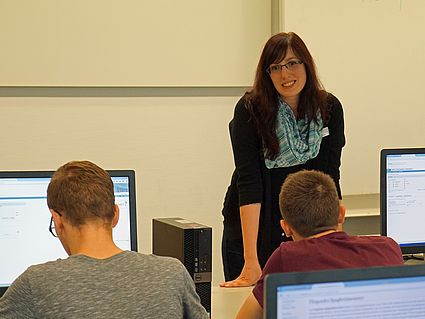 Stephanie Grimm, Leiterin der Hochschulbibliothek in Weiden