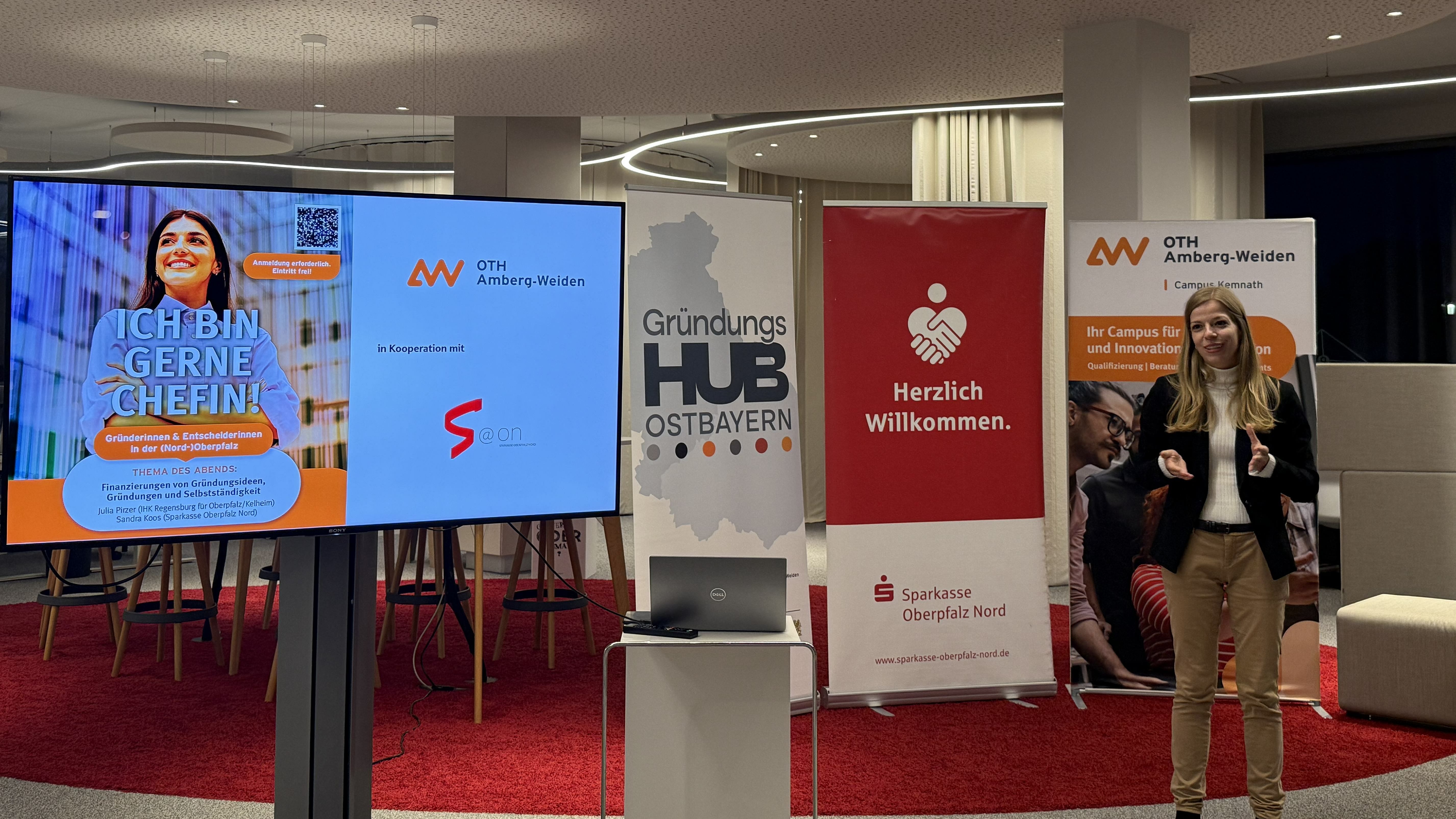 Prof. Dr. Julia Kreppmeier von der OTH Amberg-Weiden betonte die Relevanz der Gründungsfinanzierung in ihrem Vortrag