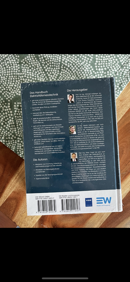 Buch „Handbuch Elektrizitätsmesstechnik“ - Rückseite
