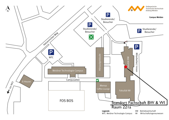 Lageplan Fachschaft BW & WI