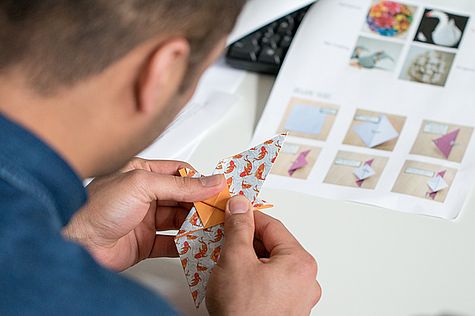 Origami falten nach Anleitung