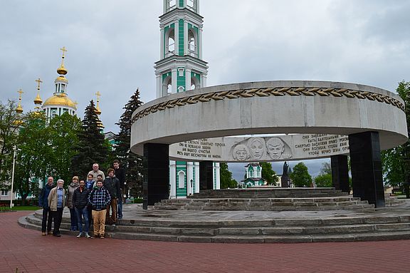 Der Gründungsplatz der Stadt Tambov mit dem ewigen Feuer