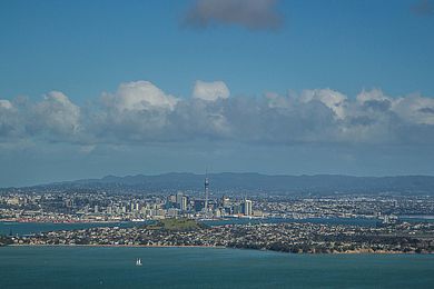 Landschaft mit Wasser in Neuseeland